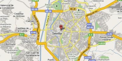 El Barrio de santa cruz de Sevilla mapa