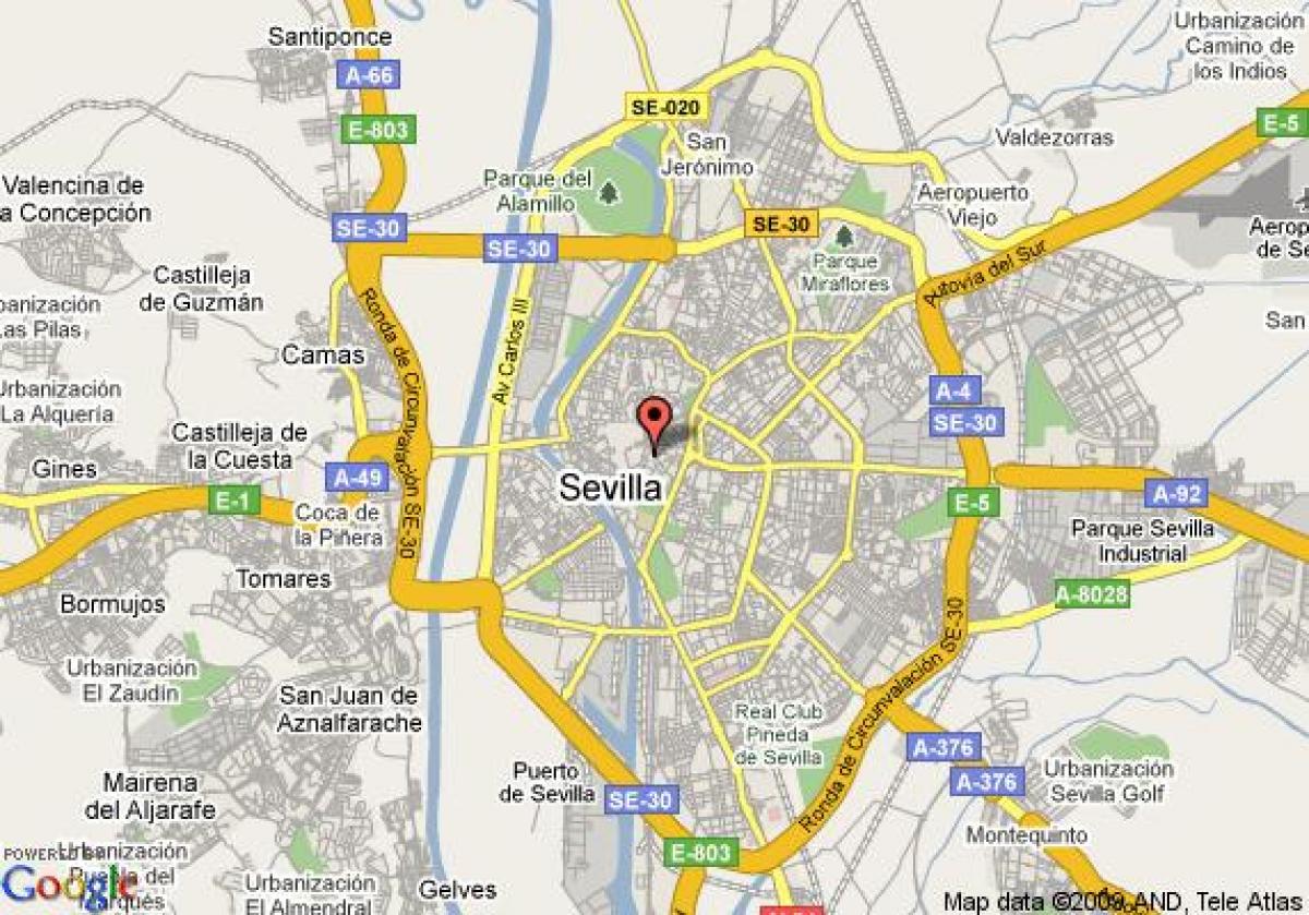 el barrio de santa cruz de Sevilla mapa
