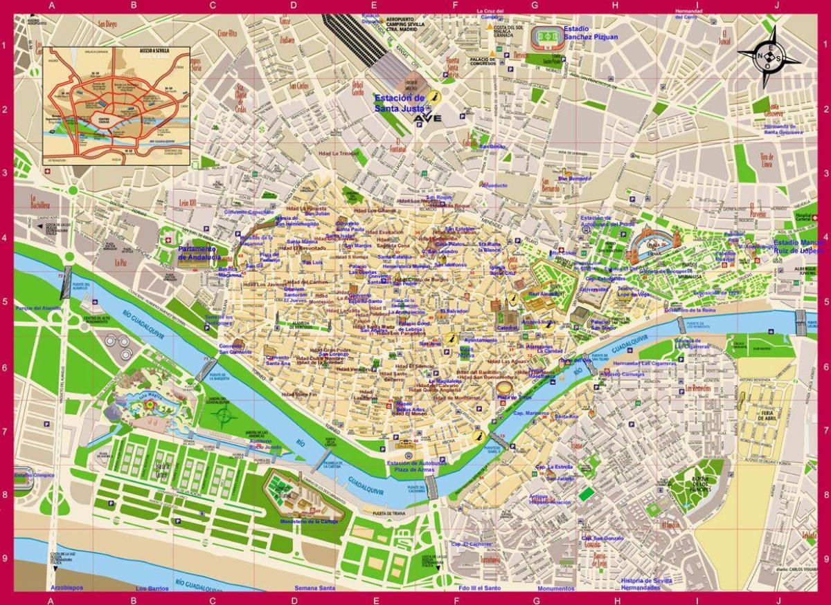mapa de área de Sevilla
