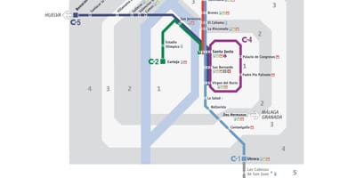 La estación de tren de Sevilla mapa