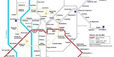 Mapa de metro Sevilla