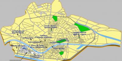 Sevilla, españa atracciones mapa
