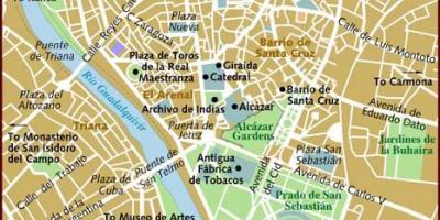 Mapa de los barrios de Sevilla